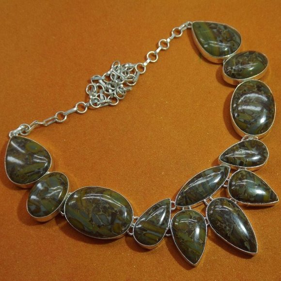 Artisan made Jewelry - Semi-Precious Stone 925 Sterling Silver Necklace